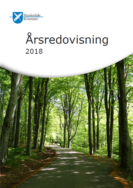 Bild på framsidan av årsredovisningen 2018. På bilden syns en grönskande bokskog.
