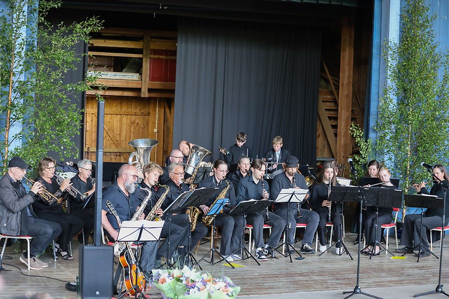 En orkester på en scen