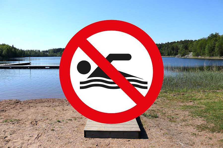 Symbol avrådan bad
