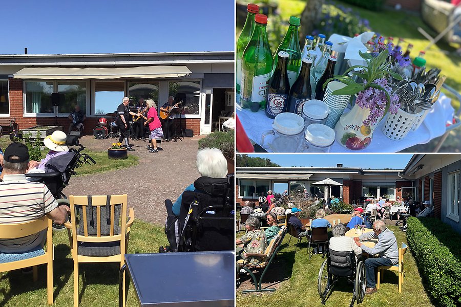 Boende på Allégården har sommarfest.