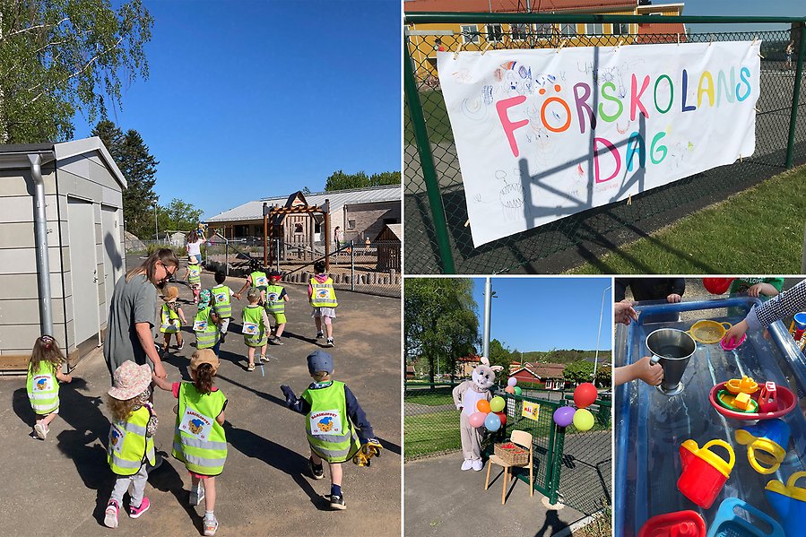 Bildlkollage förskolans dag